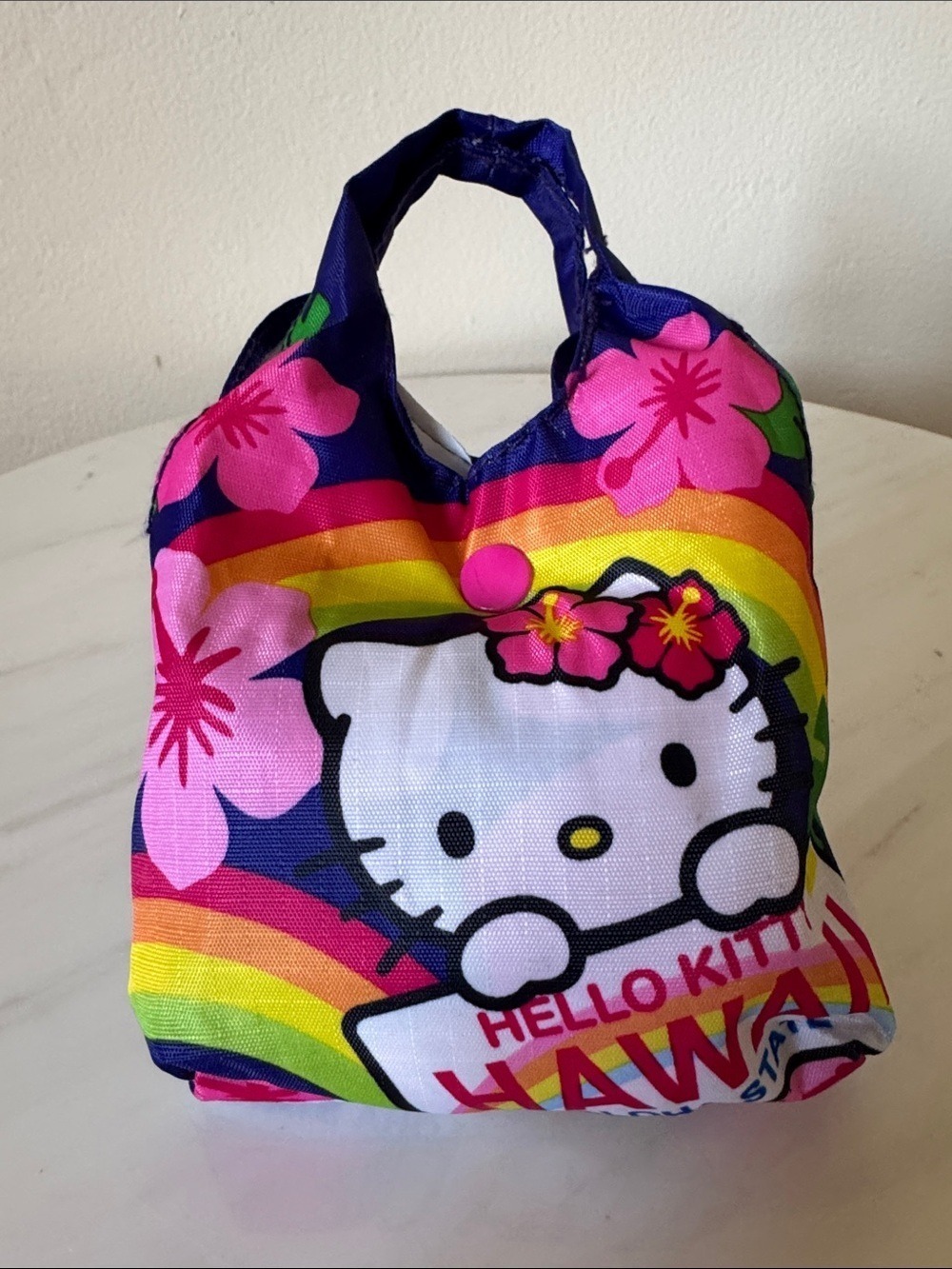 Hello Kitty Rainbow Hawaii Reusable Foldable Shopper Tote Bag 🌈